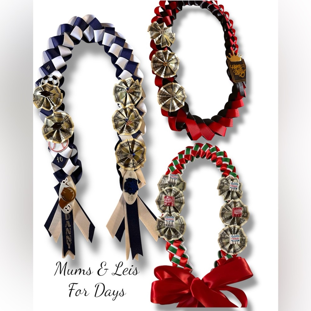 Custom Graduation Lei, Birthday Lei 
Money Lei Class of 2024 rose /gold - Picture 7 of 17